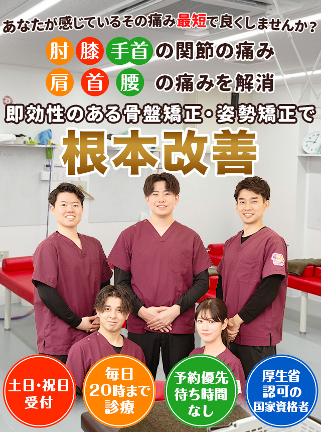郡山市で土日祝日も 夜20時まで受付 大槻町整骨院